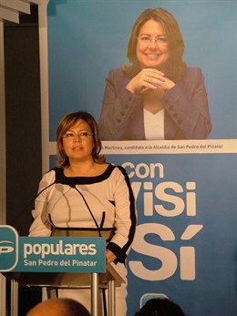 La candidata popular a la alcaldía de San Pedro del Pinatar, Visitación Martínez