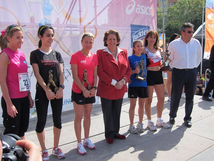 Barberá en la VII Carrera de la Mujer