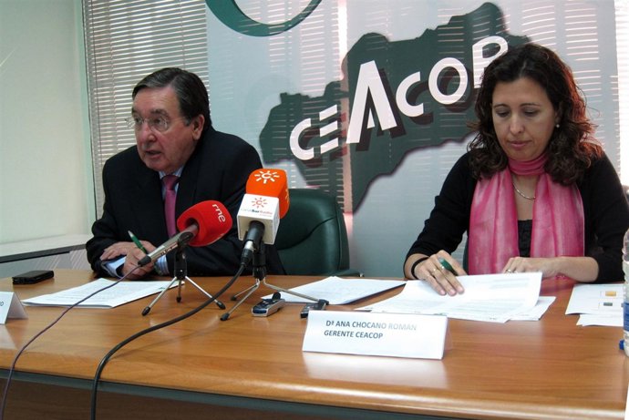 Presidente y gerente de Ceacop, Enrique Figueroa y Ana Chocano