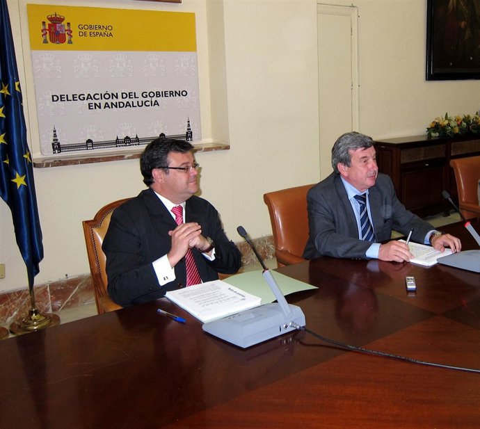 Luis García Garrido y Faustino Valdés hoy en Sevilla