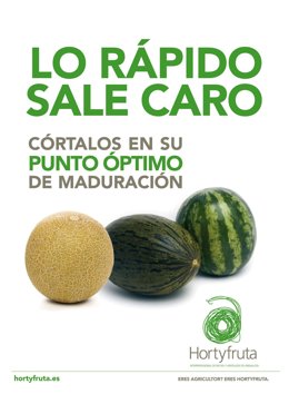 Cartel de la campaña de Hortyfruta para melón y sandía