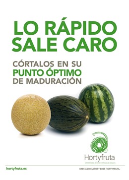 Cartel de la campaña de Hortyfruta para melón y sandía
