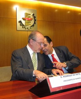 El Presidente De Bankia, Rodrigo Rato, En Una Conferencia