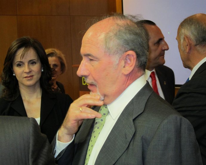 El Presidente De Bankia, Tras Una Conferencia En Valladolid