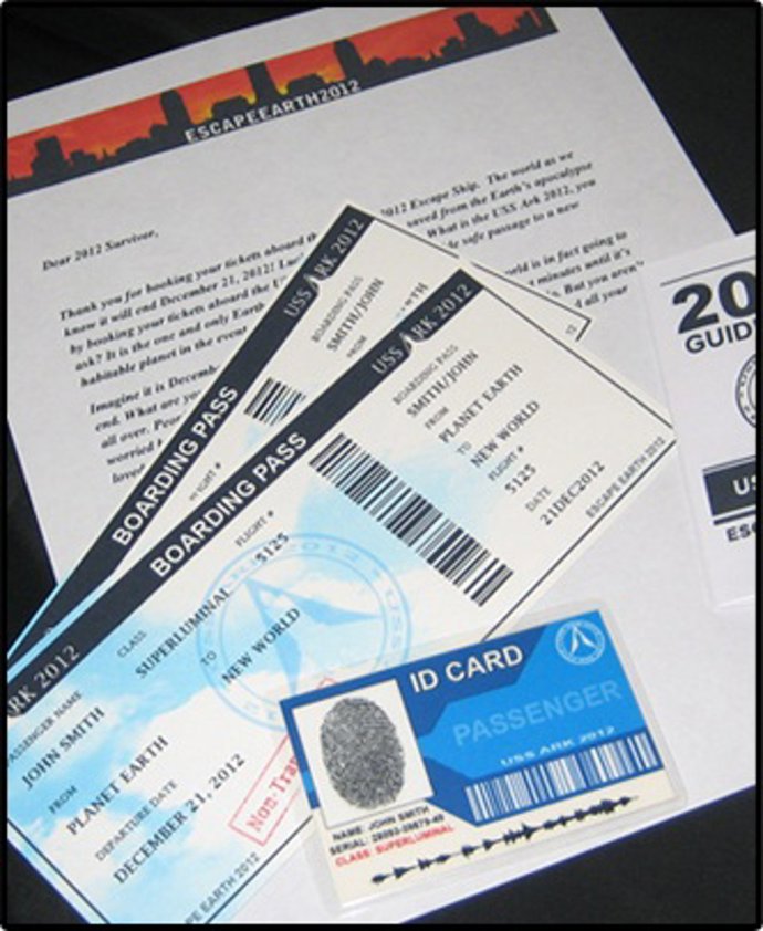 Billete al espacio y pasaporte espacial