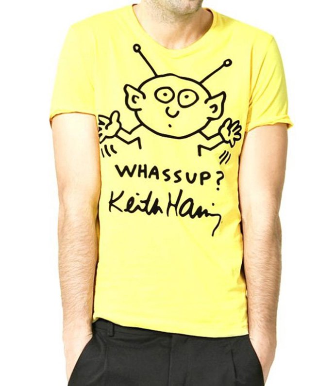 Camiseta Con Estampado De Keith Haring 