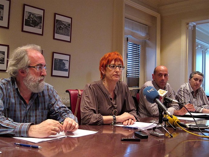 Félix Zabalza, Santos Induráin, Carlos Urzainqui, y Puy De Miguel.