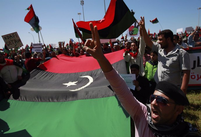 Rebeldes Libios Se Manifiestan En Benghazi