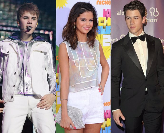 Montaje Selena Gomez Nick Jonas Y Justin Bieber