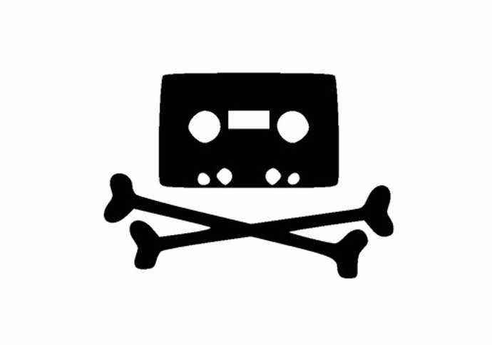 Cinta Cassette Con Forma De Calavera Piratería