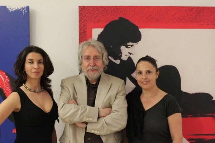 La Viuda De Antonio Gades, Eugenia Eiriz Junto A Stella Arauzo Y  Antoni Miró