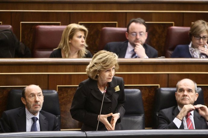 Elena Salgado En El Pleno Del Congreso