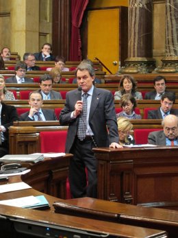 Artur Mas en la sesión de control