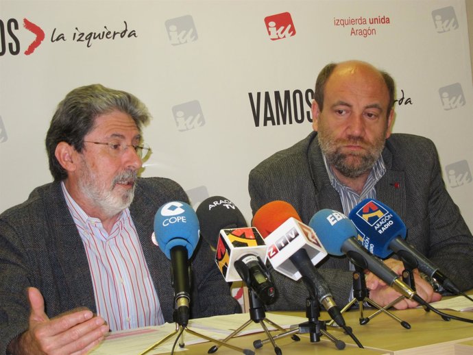 Barrena Y Alonso En La Sede De IU