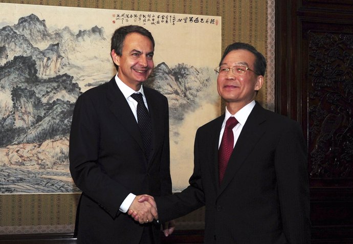 Zapatero Y Wen Jiabao En Pekín (China)