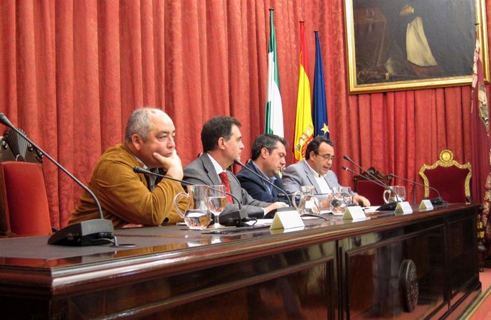 Manuel Pastrana, Joaquín Luque,  Juan Espadas, y Juan Antonio Gilabert.