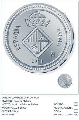 Ejemplar De Una Moneda De Colección De La Ciudad De Palma