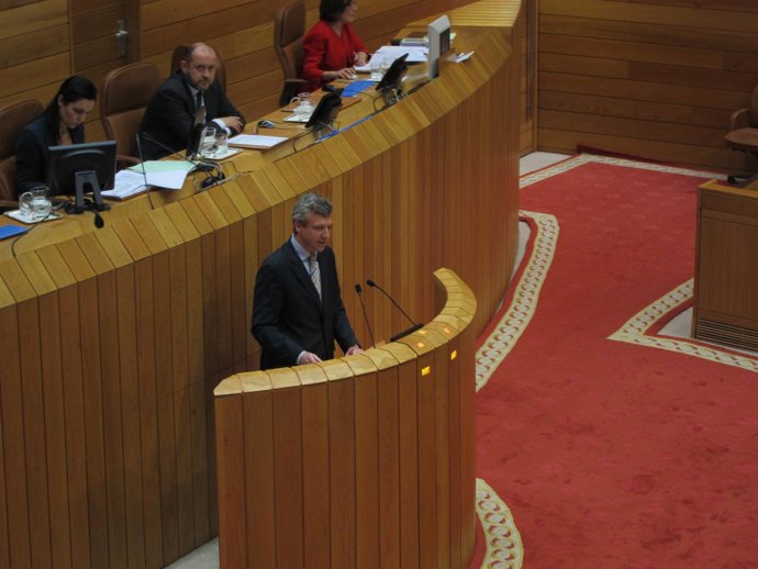 Alfonso Rueda En El Pleno Del Parlamento