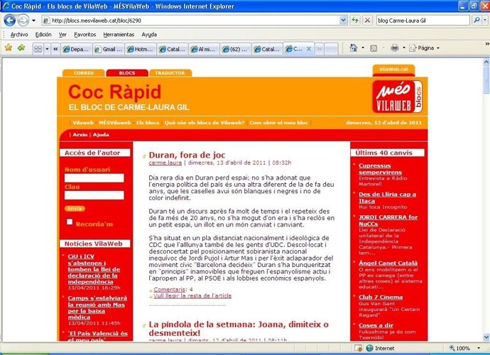 El Bloc De La Ex Consellera Carme-Laura Gil