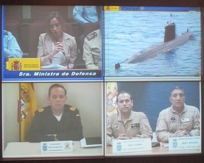 Videoconferencia De Chacón Con Las Unidades Desplegadas En Libia