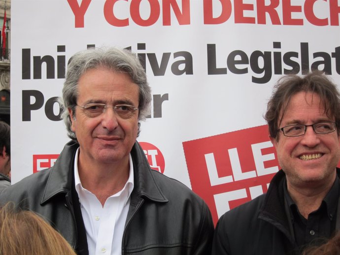 José Ricardo Martínez (UGT) y Javier López (CCOO)