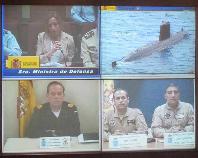 Videoconferencia De Chacón Con Las Unidades Desplegadas En Libia