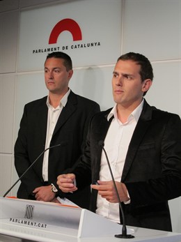 Toni Castejón (SME-CCOO) Y Albert Rivera (C's)
