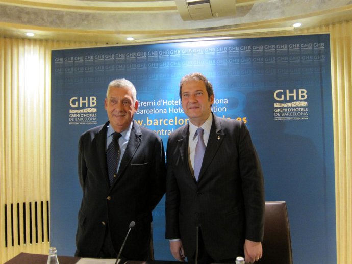 El Presidente Del Gremio De Hoteles, Jordi Clos, Y El Alcalde, Jordi Hereu