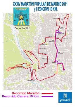 Mapa Del MAPOMA Y Los 10 Km. De Madrid