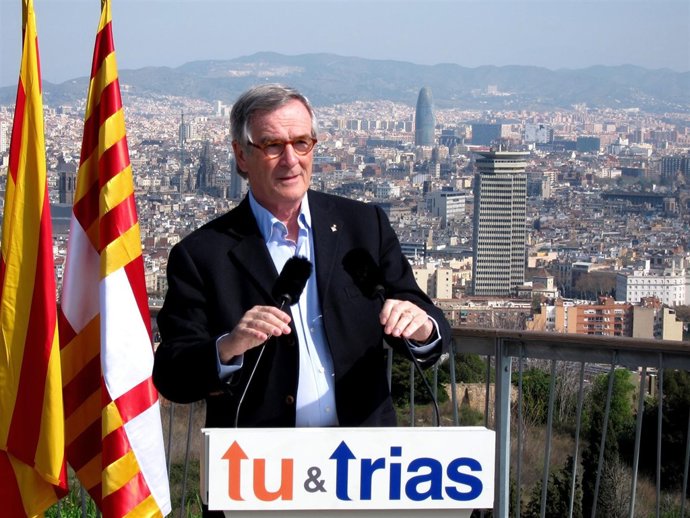 Xavier Trias en un acto de precampaña