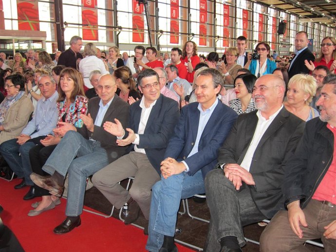 José Luis Rodríguez Zapatero, Junto A Patxi López Y José Antonio Pastor