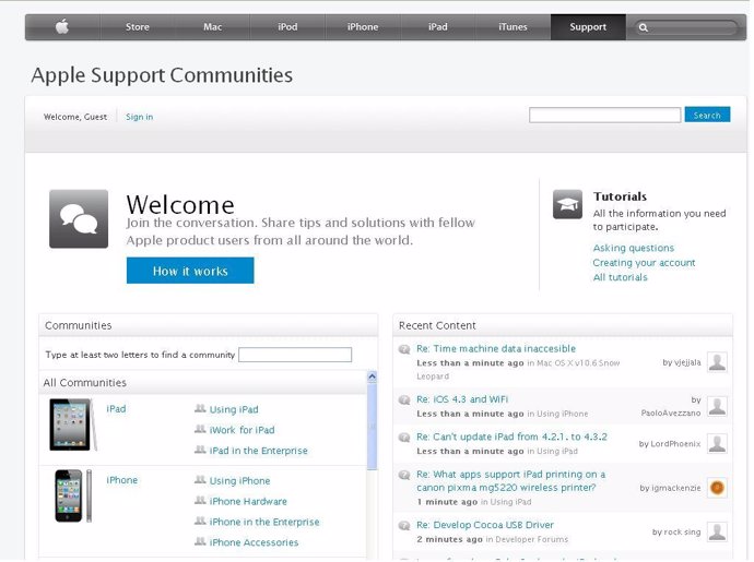 Nuevo 'Apple Support Communities'