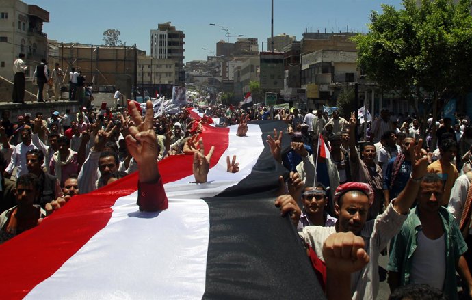 Manifestación Antigubernamental En Yemen