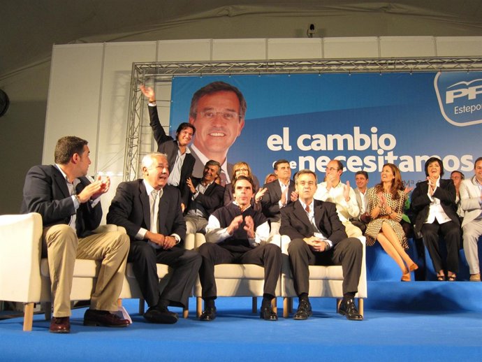 El Ex Presidente Del Gobierno José María Aznar, En Un Acto En Estepona (Málaga)