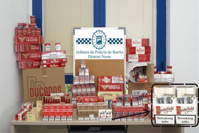 Tabaco Incautado Por La Policía Local De Málaga