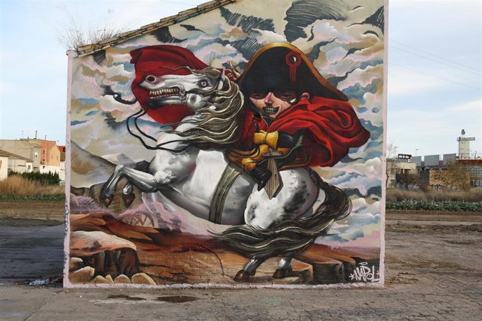 Una De Las Intervenciones Pictóricas De Las Los Artistas Participantes