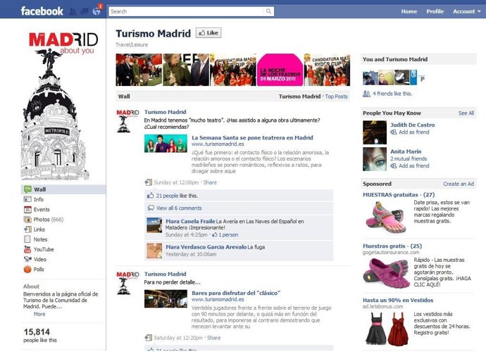 Perfil De Turismo Madrid En Facebook