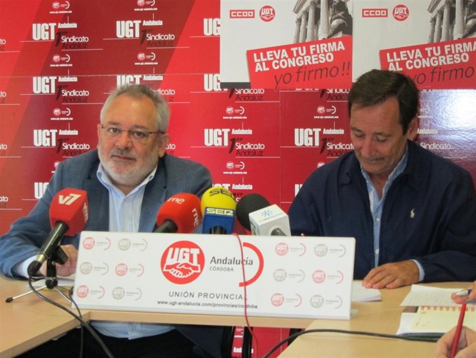 Candidato De IU, Andrés Ocaña, Con UGT