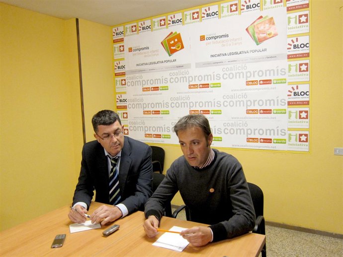 El Candidato De Compromís A La Generalitat, Enric Morera, Junto A Ignasi Bellido