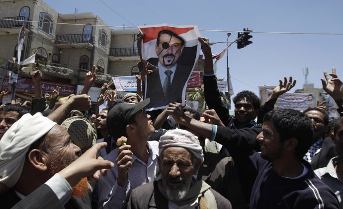 Manifestación Antigubernamental En Yemen