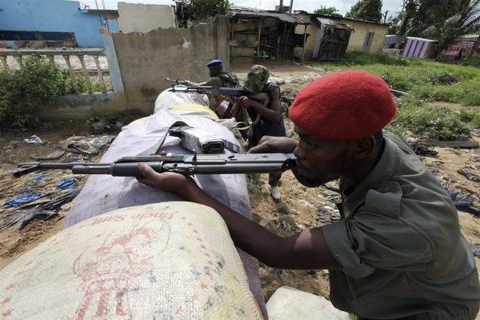Rebeldes marfileños partidarios de Ouattara