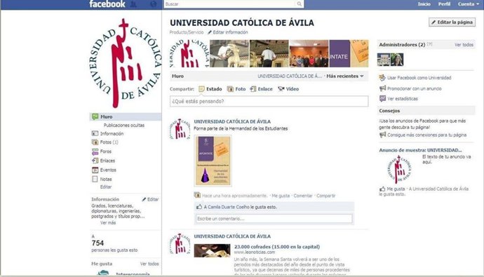 Perfil De La UCAV En Facebook Por UCAV