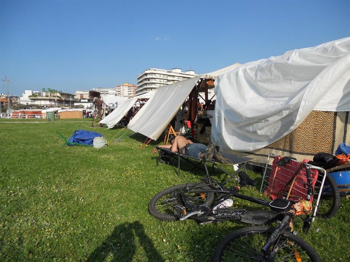 Puestos ambulantes en Laredo. 