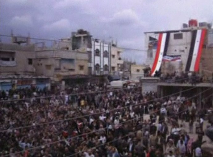 Manifestación Contra El Gobierno Sirio