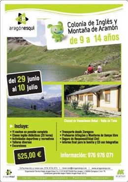 Cartel Anunciador Del Campamento De Aramón