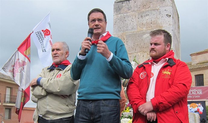 Óscar López, Durante Su Intervención En Villalar.
