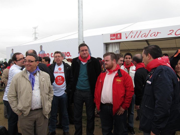 Óscar López (C), En Villalar (Valladolid).