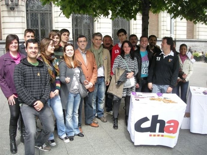 Acto De CHA En Zaragoza En El Día De Aragón