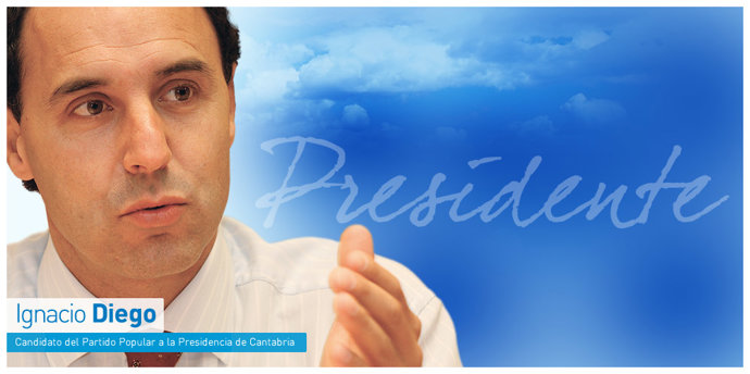 Ignacio Diego, candidato del PP a la Presidencia de Cantabria. 