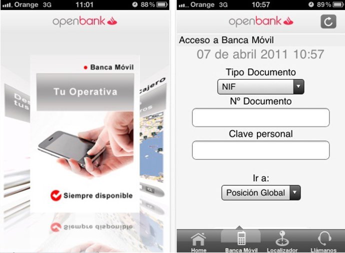 Aplicación Openbank Para Iphone
